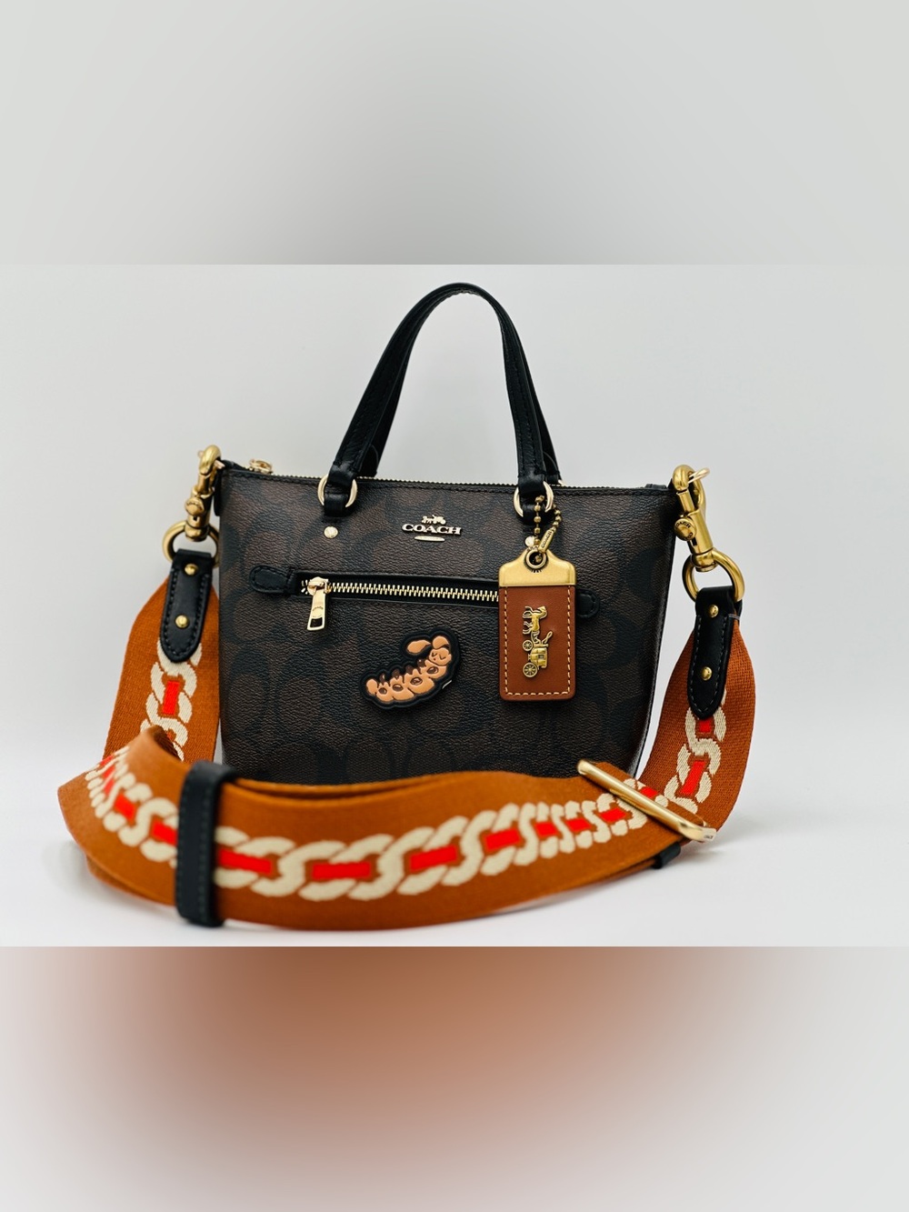 Coach Brown Signature Canvas Crossbody - Picture 1 of 5